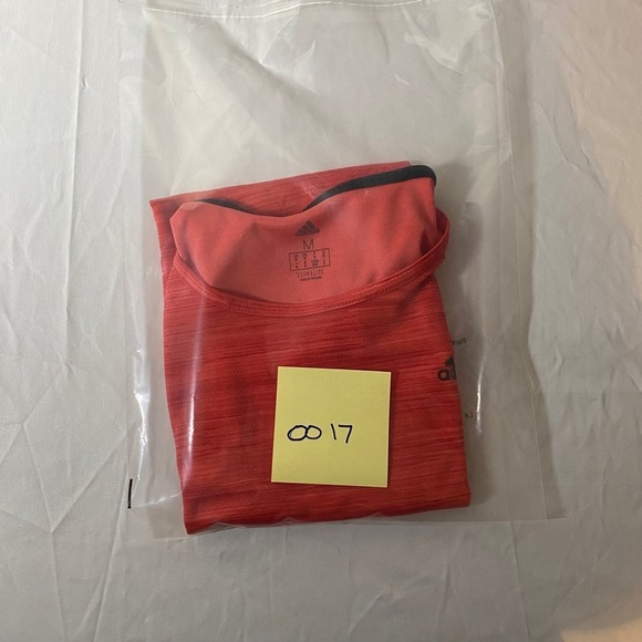 Adidas Mens Climalite Tank Top Orange Space Dye Athletic Singlet Medium - Picture 6 of 6